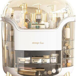 Upgrade Large Makeup Organizer Countertop Vanity Case Skin Care Cosmetic Storage